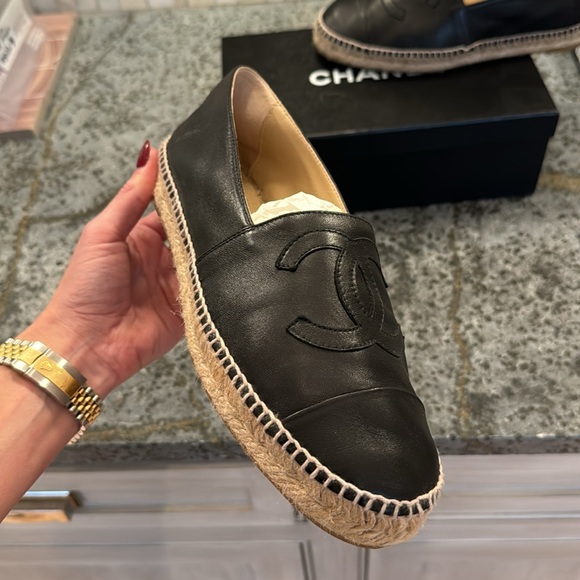 Chanel Espadrilles: Black Lambskin - Picture 6 of 7